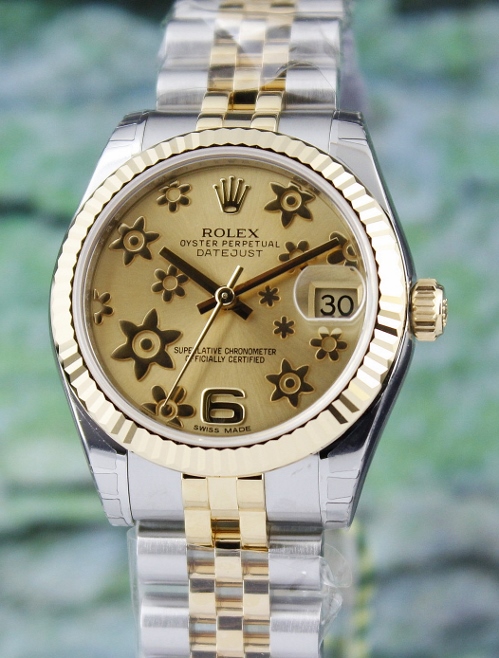 (image for) UNWORN MID SIZE STEEL & GOLD OYSTER PERPETUAL DATEJUST /178273